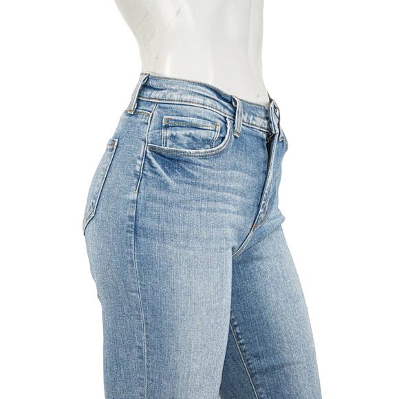 L'AGENCE $285 Sada High-Rise Cropped Slim Denim Jeans Raw hem Size 25 - Picture 10 of 11
